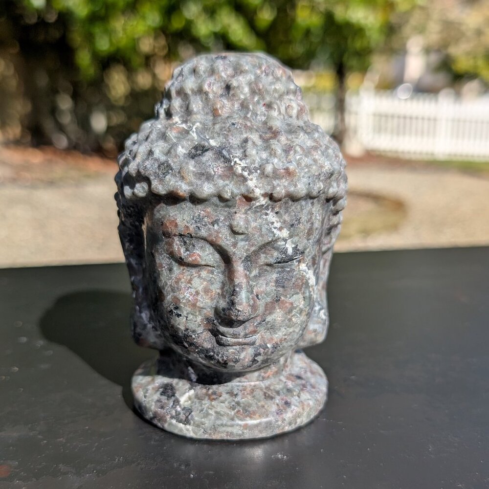 Crystal Buddha Head - Yooperlite with UV Reaction
